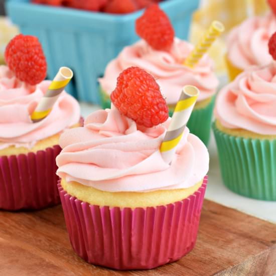 Raspberry Lemonade Cupcakes - Recipe photo by ShugarySweets
