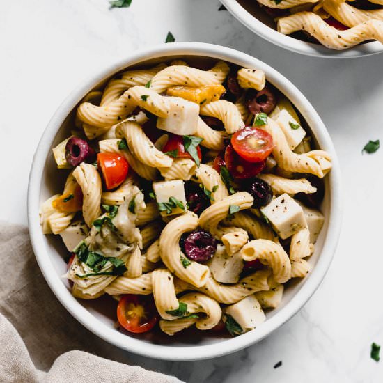 Italian Vegan Pasta Salad - Recipe photo by emilieeats