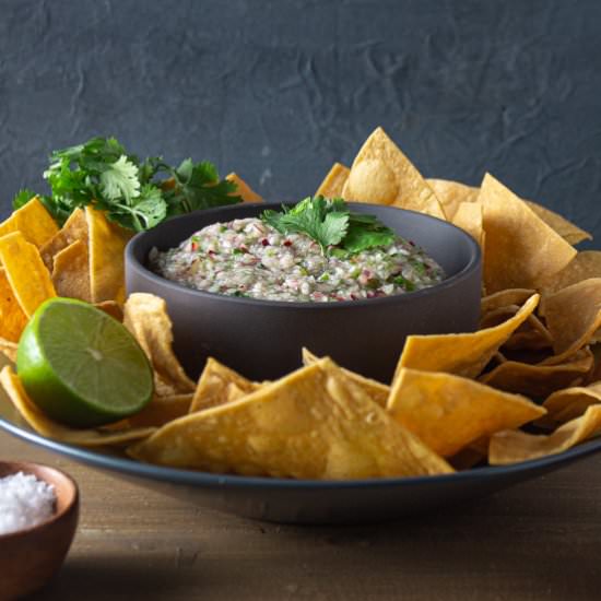 White Nectarine Salsa - Recipe photo by twistsandzests