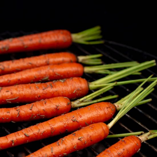 Grilled Carrots with Balsamic Glaze - Recipe photo by kitchenlaughter