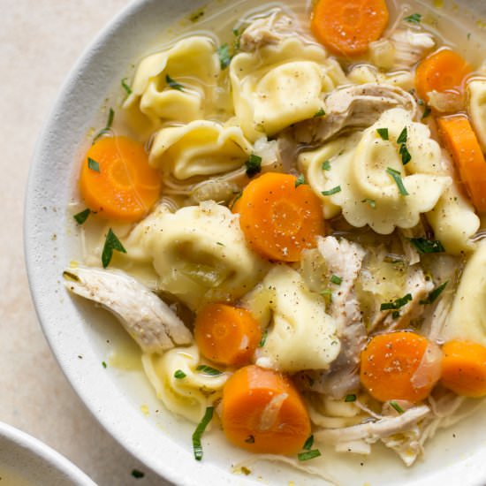 Instant Pot Chicken Tortellini Soup - Recipe photo by saltandlavender