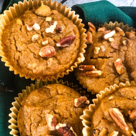 Vegan Pumpkin Muffins with Pecans - Recipe photo by Veggie Fun Kitchen