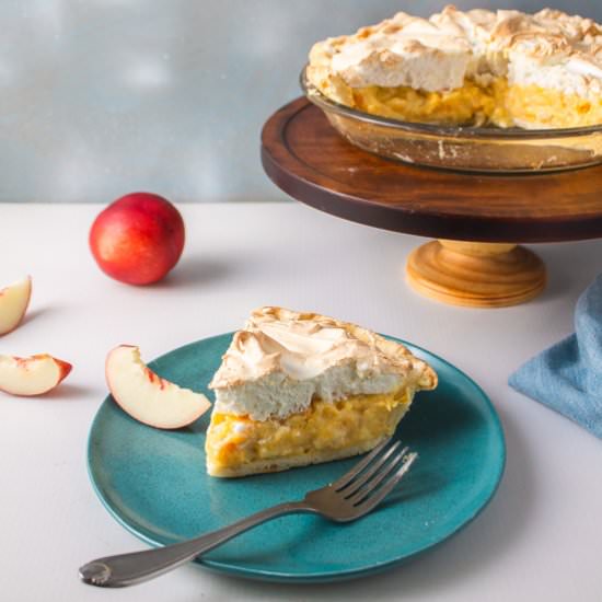 Stone Fruit Meringue Pie - Recipe photo by twistsandzests
