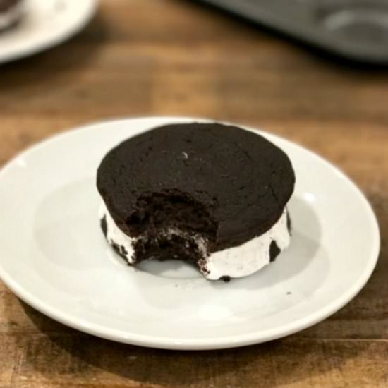 Dark Chocolate Whoopie Pies - Recipe photo by Skinny Sweets