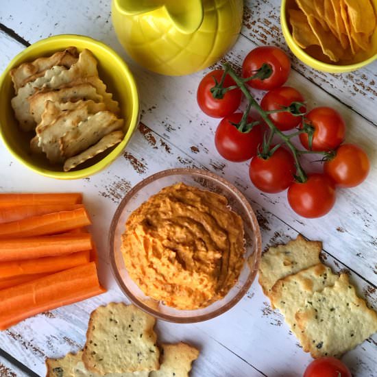 Sweet pepper feta dip - Recipe photo by Once a Foodie