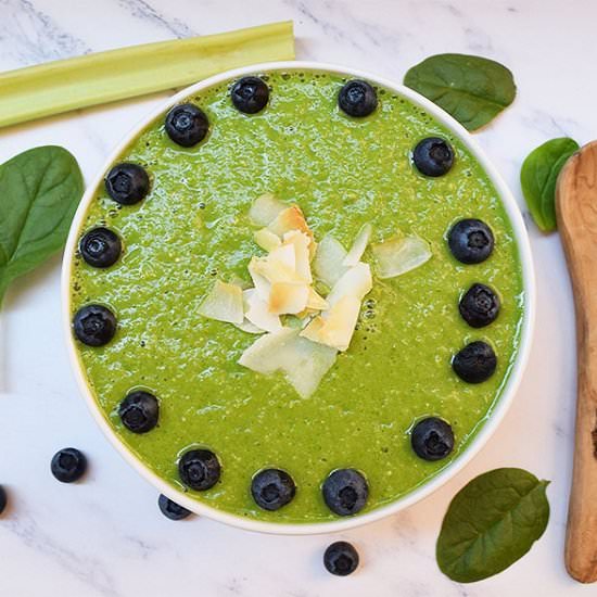 Green Spinach Celery Smoothie Bowl - Recipe photo by ADkitchen