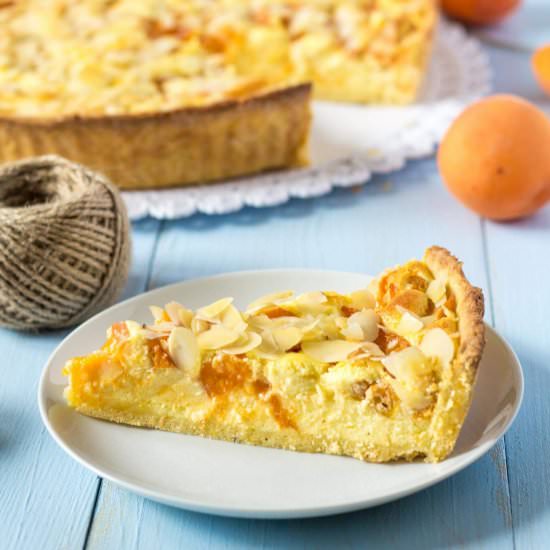 Apricot Almond Cheesecake Tart - Recipe photo by Blondie-ish at kitchen