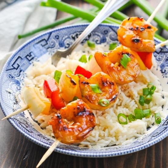 Honey Sesame Grilled Shrimp - Recipe photo by The Seasoned Mom