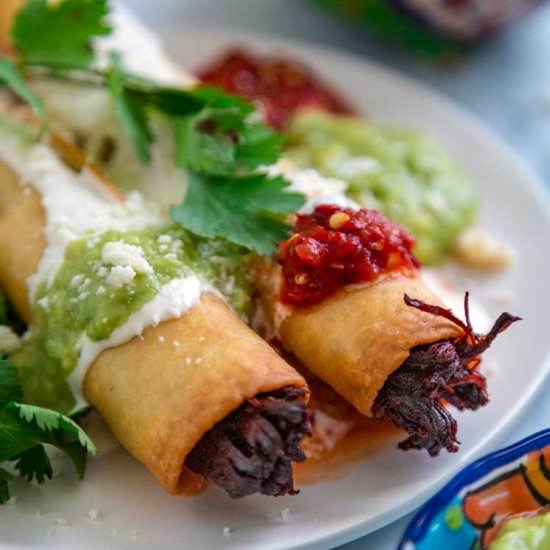 Crispy Beef Flautas - Recipe photo by keviniscooking