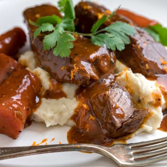 Orange Braised Beef Short Ribs - Recipe photo by keviniscooking