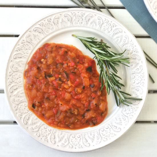 PISTO MANCHEGO WIHT THERMOMIX - Recipe photo by deliciousspanishfood