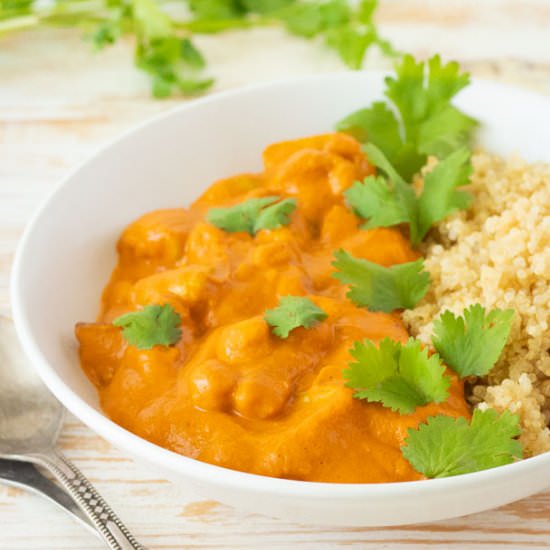 Chickpea and Pattypan Tikka Masala - Recipe photo by slavicvegan