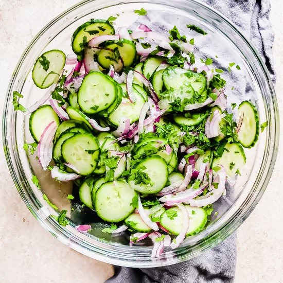 Cucumber Salad Recipe - Recipe photo by MunchkinTime