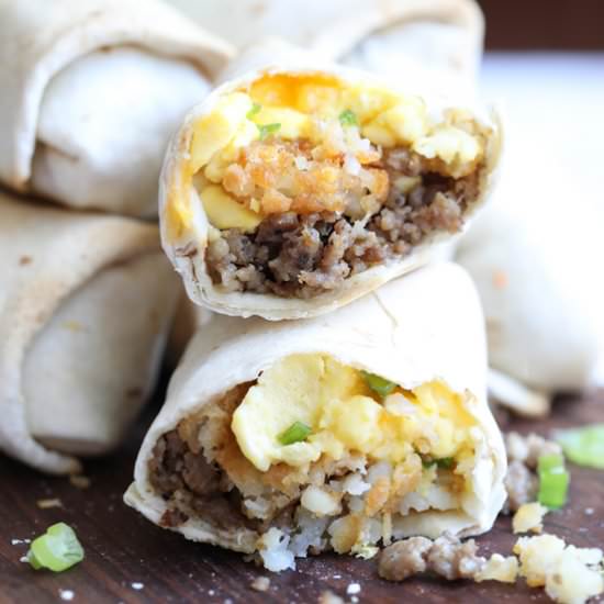 Freezer Breakfast Burritos - Recipe photo by bellyfull