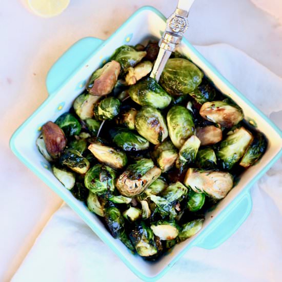 Brussels Sprouts with Date Syrup - Recipe photo by Rainbow Delicious