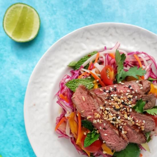 Vibrant Steak Noodle Salad - Recipe photo by mybfisgf