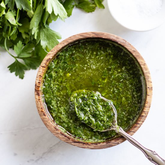 Low FODMAP Chimichurri - Recipe photo by funwithoutfodmaps