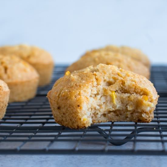 Easy Vegan Cornbread Muffins - Recipe photo by thehangrychickpea