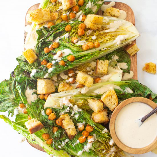 Vegan Grilled Caesar Salad - Recipe photo by This Savory Vegan