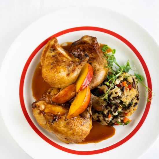 Cornish Game Hen with RIce Cakes - Recipe photo by EatTheReal