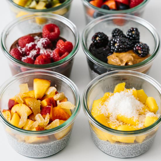 Meal Prep Chia Pudding - Recipe photo by Downshiftology