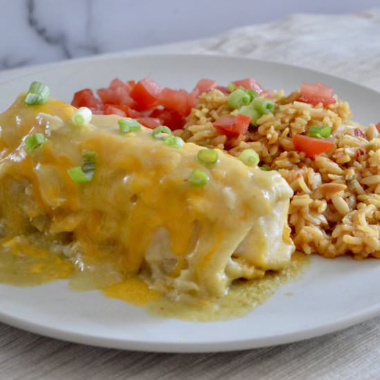 Green Chili Chicken Burritos - Recipe photo by thisdelicioushouse
