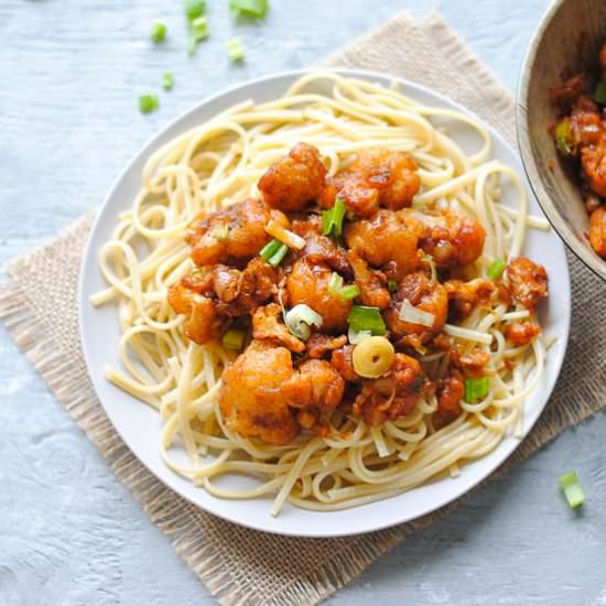 Cauliflower Manchurian - Recipe photo by Indian Ambrosia