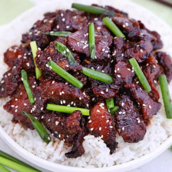 Mongolian Beef - Recipe photo by peasandpeonies