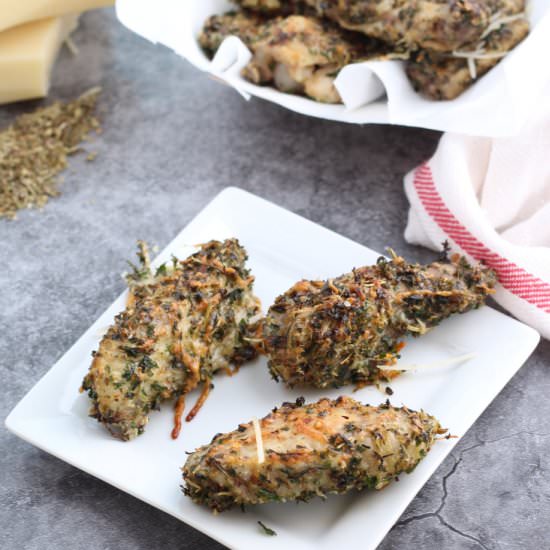 Garlic Parmesan Chicken Wings - Recipe photo by HugForYourBelly