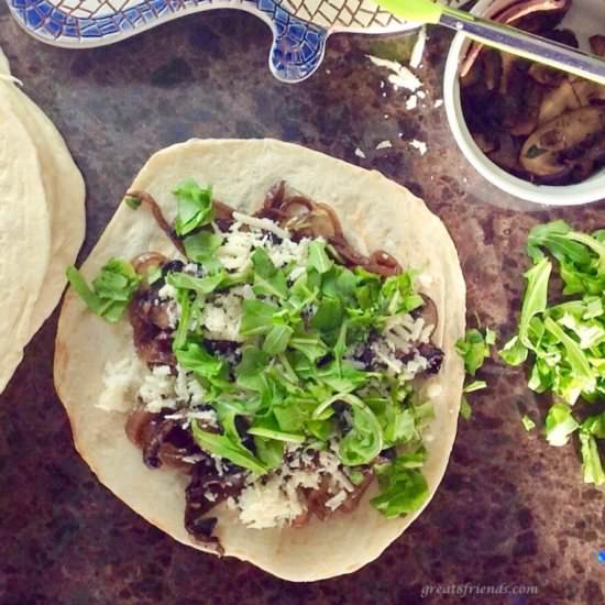Portobello Mushroom Quesadillas - Recipe photo by Great 8 Friends