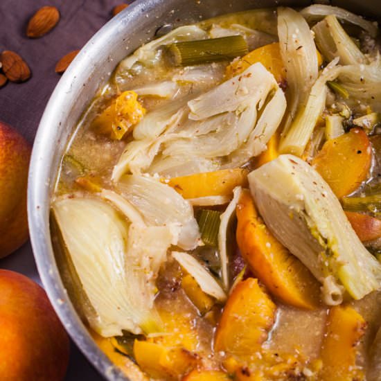 Fennel with Sweet Peaches - Recipe photo by Mychefsapron