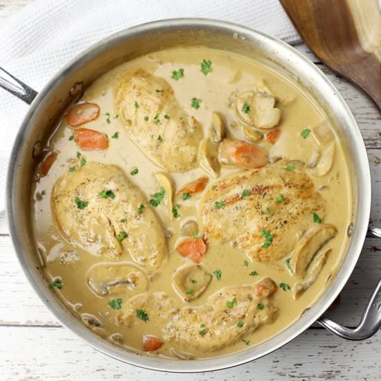 Quick Chicken Fricassee - Recipe photo by TheToastyKitchen