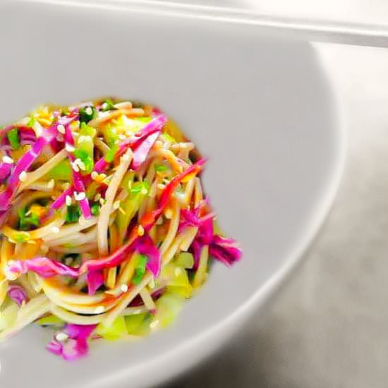 Warm Soba Noodles Salad - Recipe photo by EasycookingwithMolly