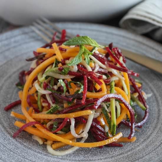 Spiralized Veggie Noodle SalS - Recipe photo by Simple and Savory
