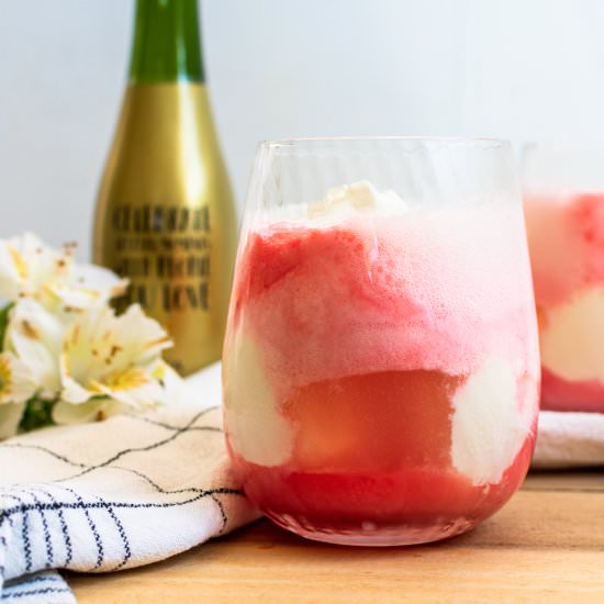Red Champagne Float Recipe - Recipe photo by liveloveyummy