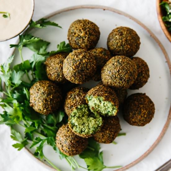 Falafel - Recipe photo by Downshiftology