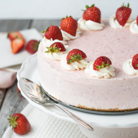 Frozen Yogurt Strawberry Cake - Recipe photo by Compelled To Cook