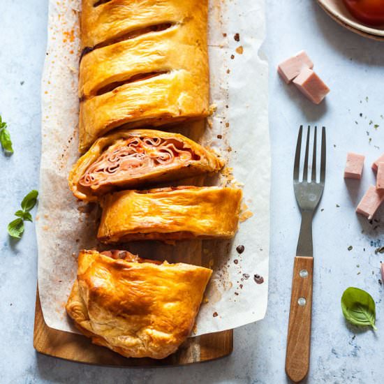Mortadella Pizza Roll - Recipe photo by vibrantplate
