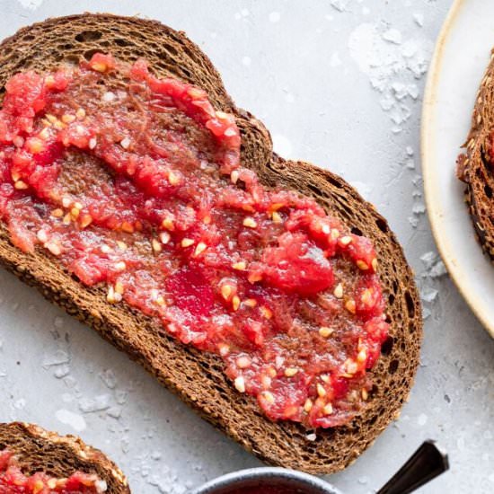 Pan Con Tomate - Recipe photo by foodfaithfitness