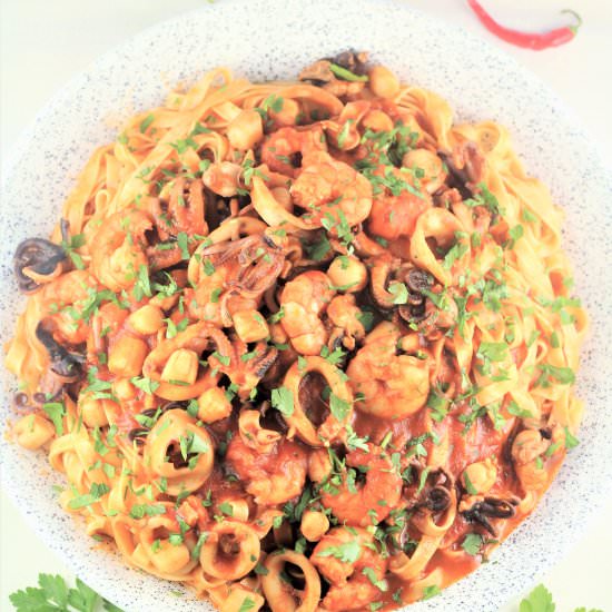 Seafood Pasta - Recipe photo by Mangia Bedda