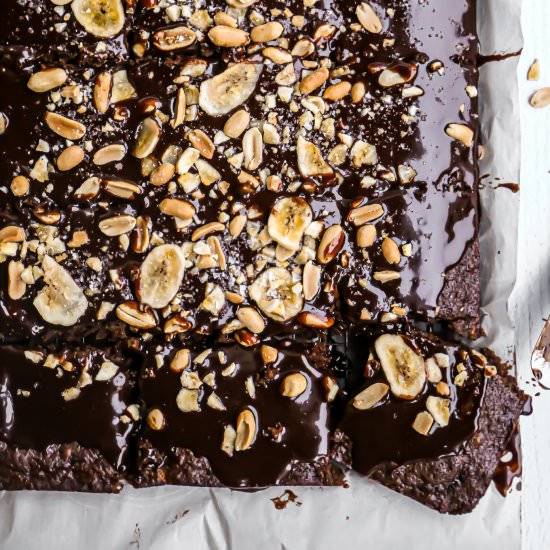 Chocolate Peanut Butter Sheet Cake - Recipe photo by pageandplate