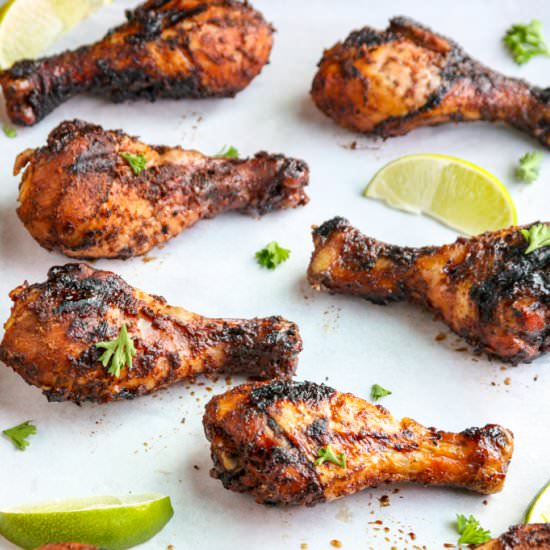 Grilled Jerk Chicken Drumsticks - Recipe photo by the food blog