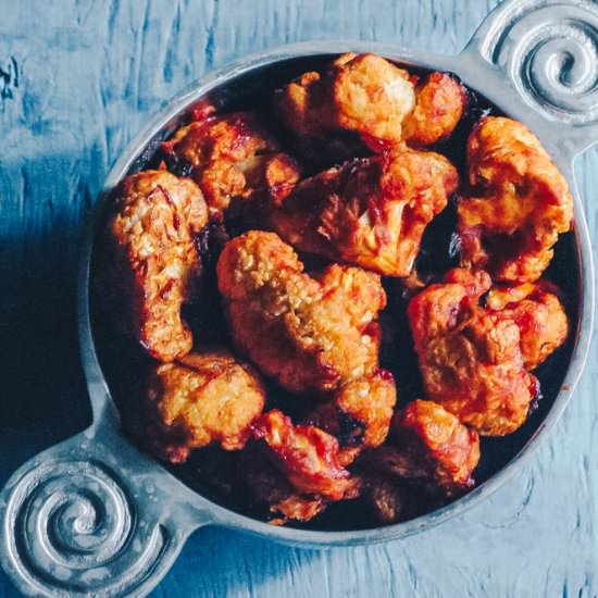 Sweet & Spicy BBQ Cauliflower Wings - Recipe photo by moon and spoon and yum.