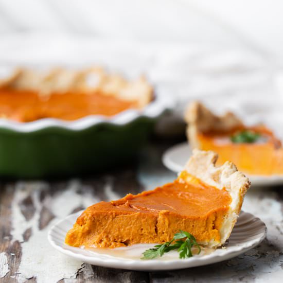 Brown Sugar Caramelized Carrot Pie - Recipe photo by ONEarmedMAMA