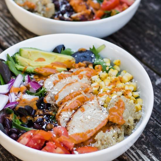 Chili Lime Chicken Bowls - Recipe photo by thepracticalrd