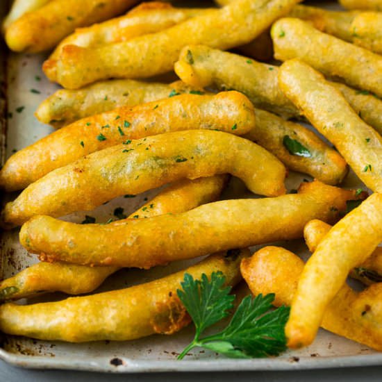 Fried Green Beans - Recipe photo by dinneratthezoo