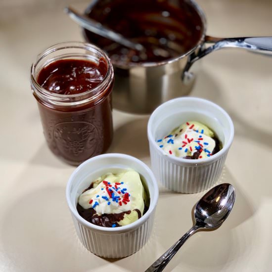 Dark Chocolate Hot Fudge - Recipe photo by scotch_scones