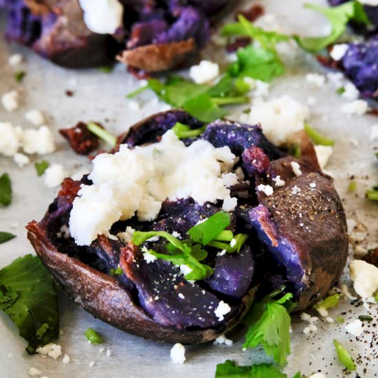 Smashed Purple Potatoes - Recipe photo by Everyday Gourmet with Blakely