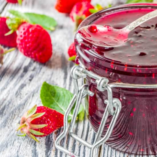 Classic Strawberry Jam - Recipe photo by EatsByTheBeach