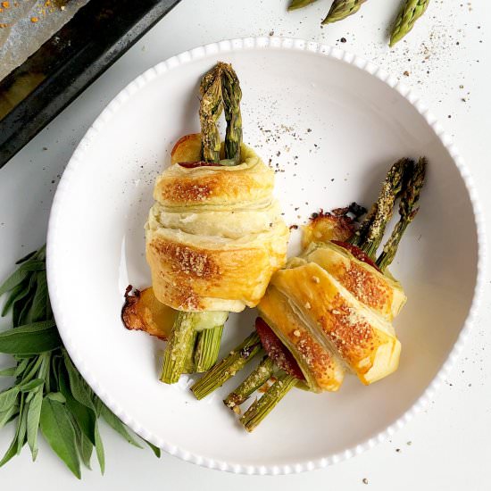 Asparagus Puff Pastry Rolls - Recipe photo by Allkitchencolours